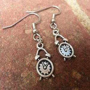 Wake up Alarm Clock Earrings Alarm CLOCK Earrings